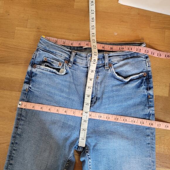 Zara High-Rise Cropped Bootcut Jean – Sky Blue / Size 4×26.5 - Picture 13 of 14